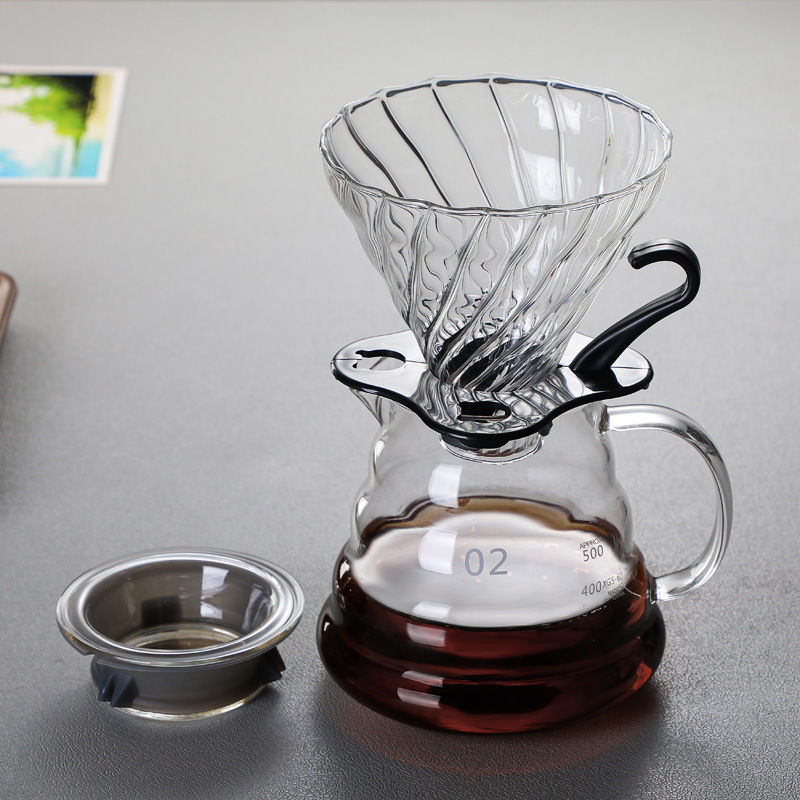 Coffee Extraction Equipment - Pour Over Coffee Maker,Borosilicate Glass Coffee