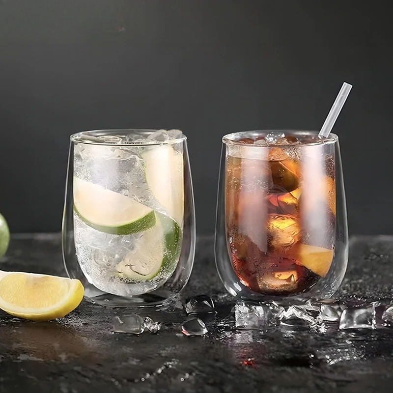 Espresso Shot Glass - 2/4pcs Double Wall Espresso Cups Clear