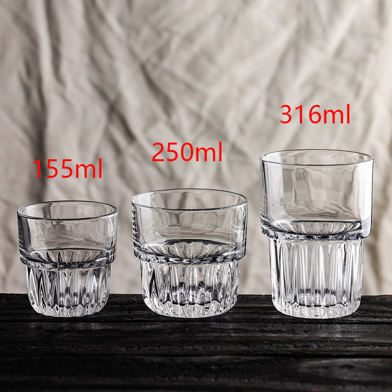 Espresso Shot Glass - 155ml/250ml/316ml Coffee Mug Heat-Resistant Glass Cups