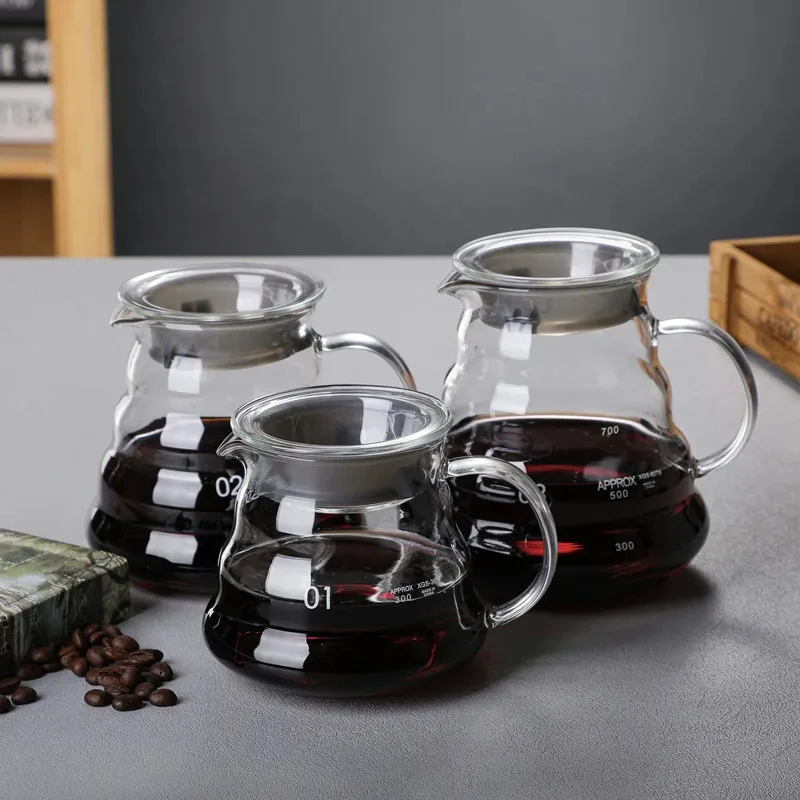 Coffee Extraction Equipment - Glass Coffee Pot and Funnel Hand-Made