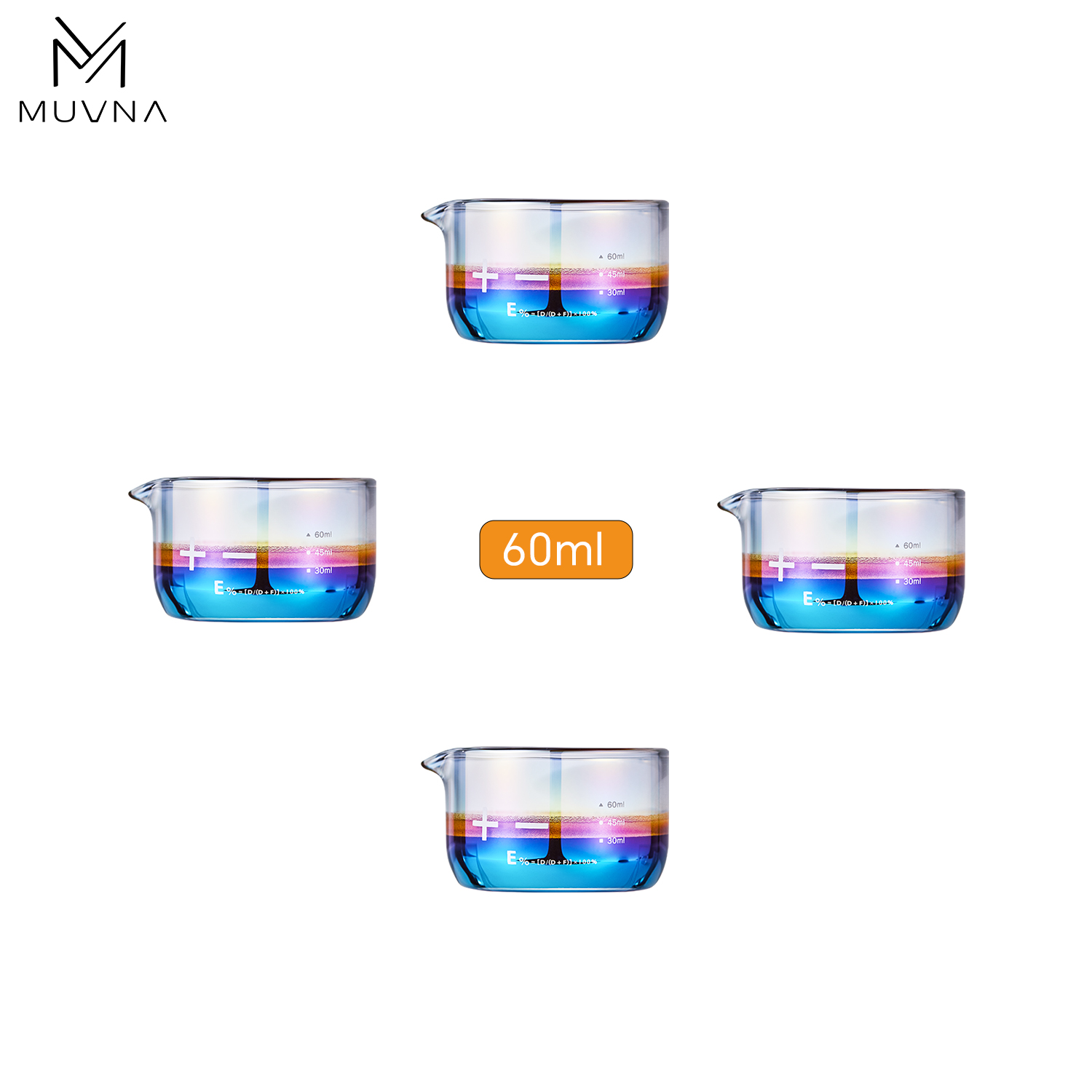 Espresso Shot Glass - Muvna Espresso Cups, 60ML/2.11OZ Coffee Cups,