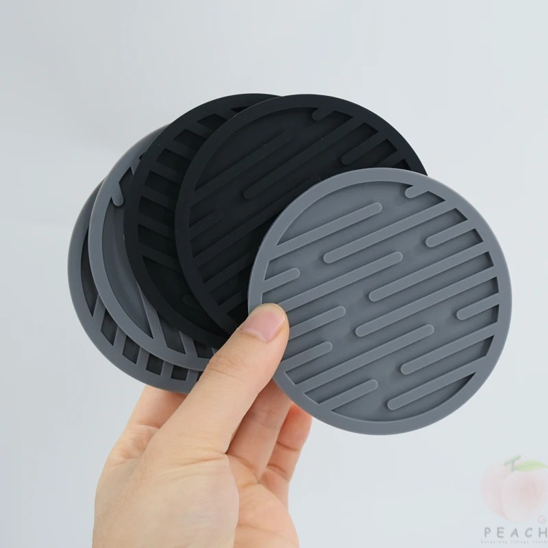 Espresso Shot Glass - 10cm Silicone Coasters Round Heat Resistant