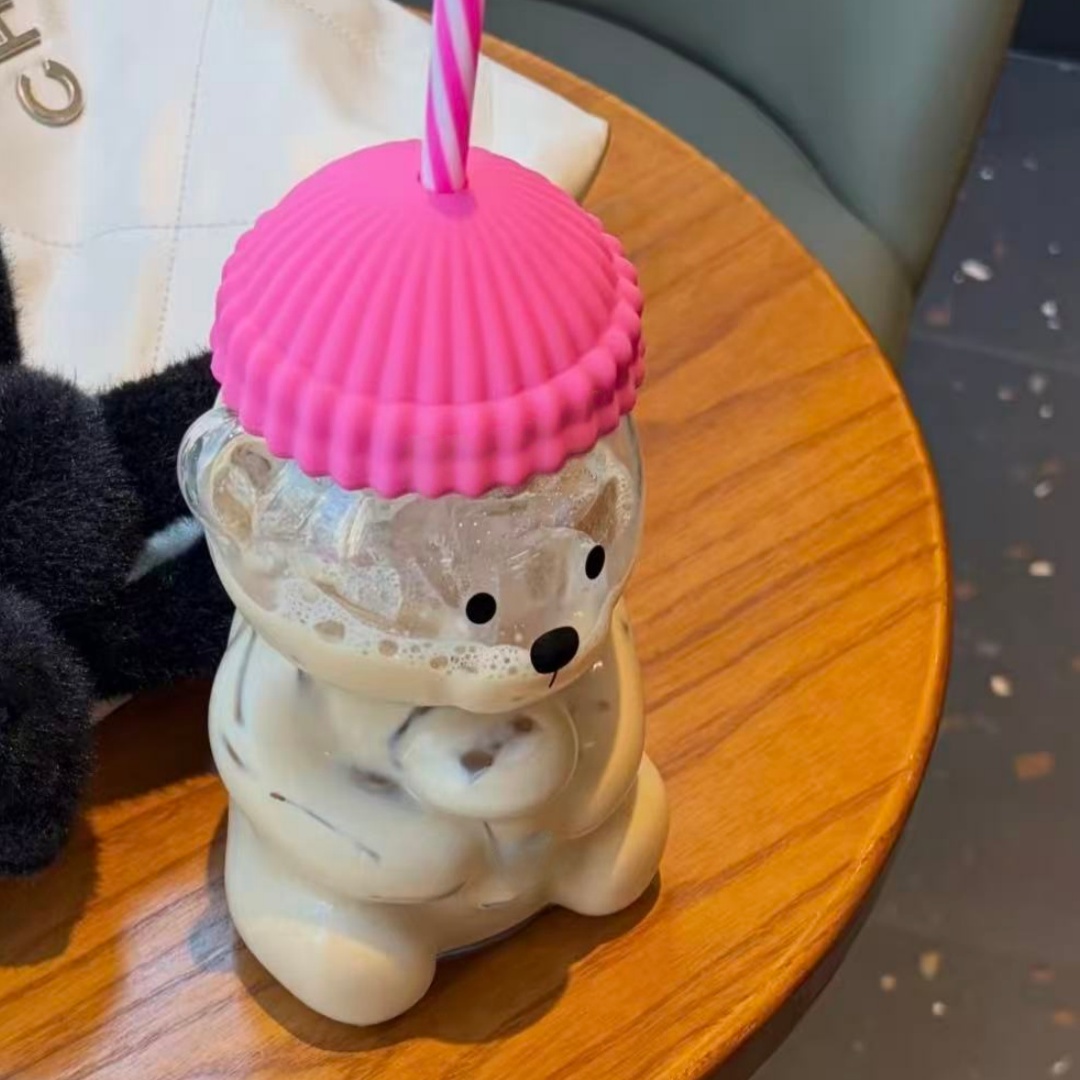 Bk Bear Shaped Glass Straw Cup - Espresso Shot Glass 评论和价格