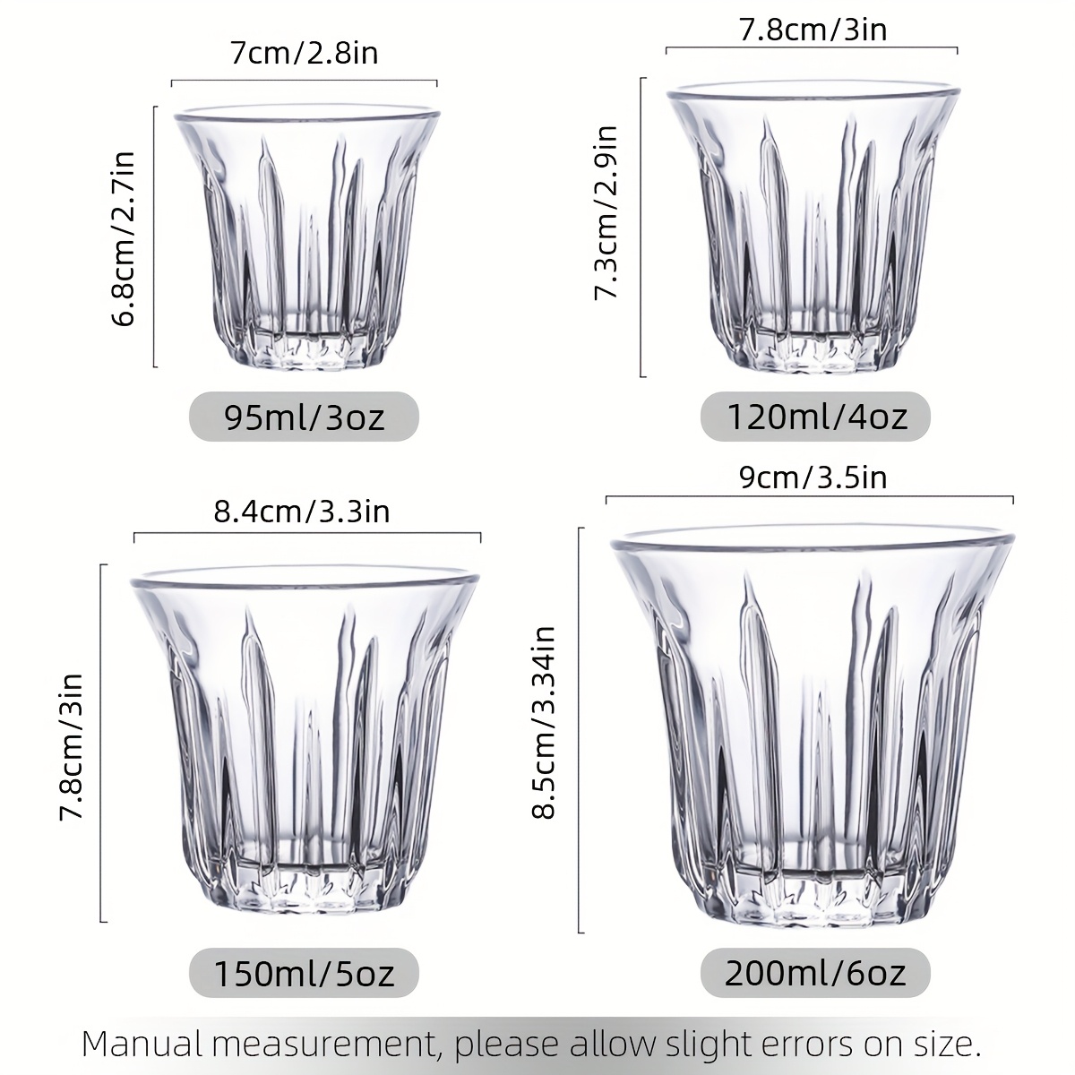 2 Pack Espresso Cups, Clear Gl - Espresso Shot Glass 评论和价格