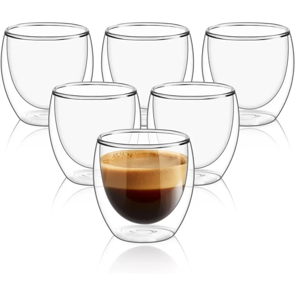 6 pcs Clear Double Wall Glass  - Espresso Shot Glass 评论和价格