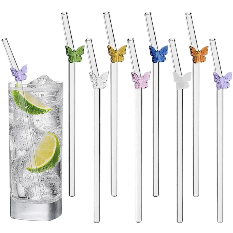 4Pcs Reusable Bow Glass Straws - Espresso Shot Glass 评论和价格