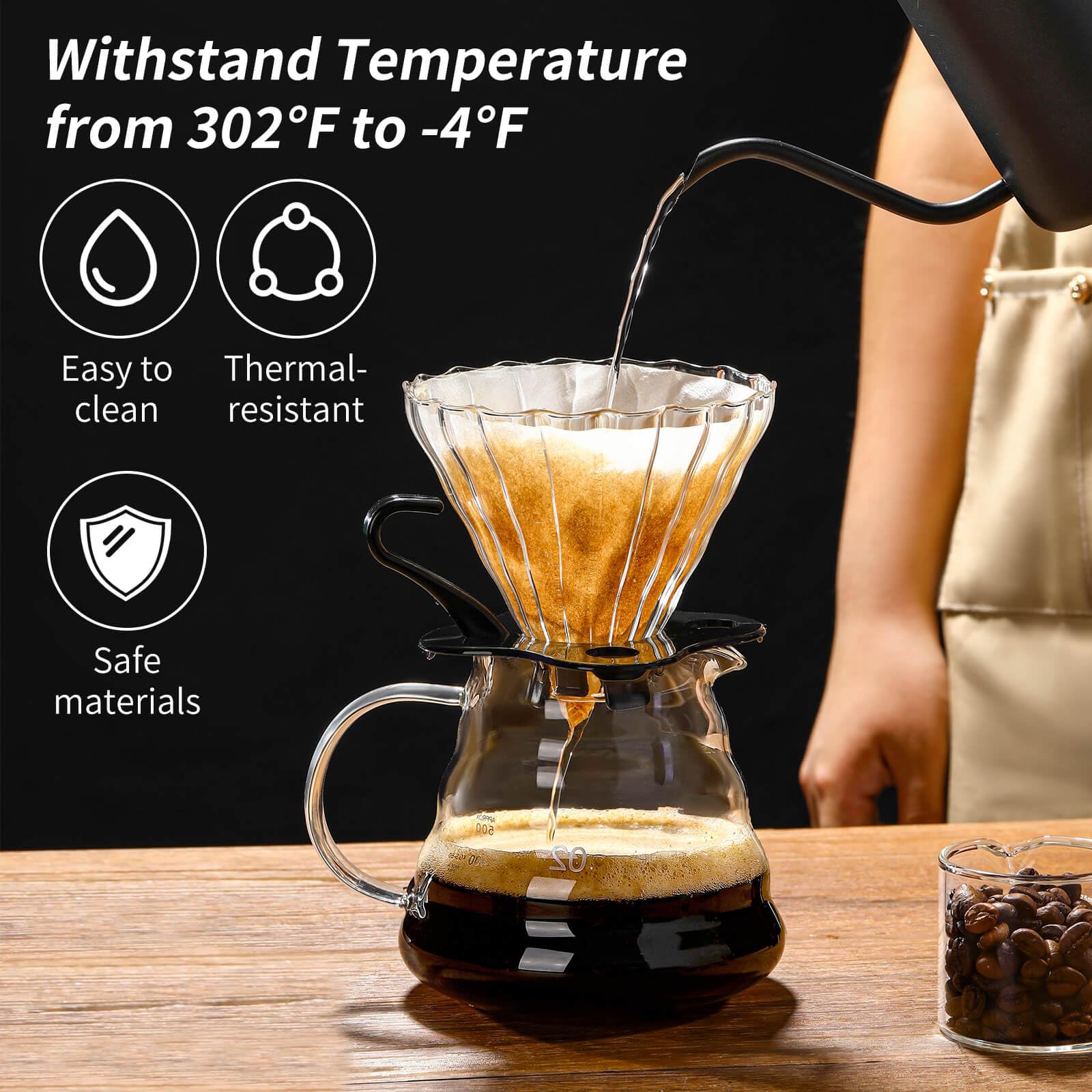 Glass Coffee Pot and Funnel Ha - Coffee Extraction Equipment 评论和价格