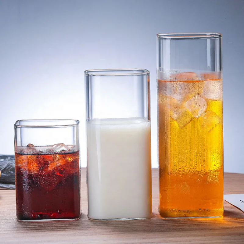 Square Simple Glass Cup Clear  - Espresso Shot Glass 评论和价格